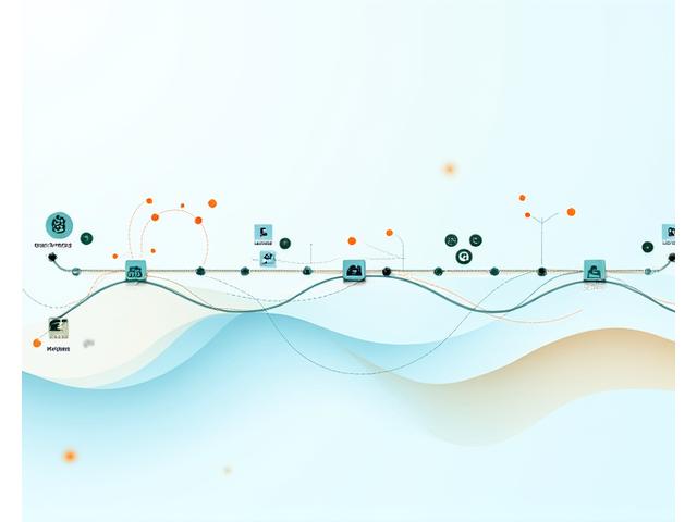 Digital representation of a CI/CD pipeline showing stages like build, test, deploy, and monitor.