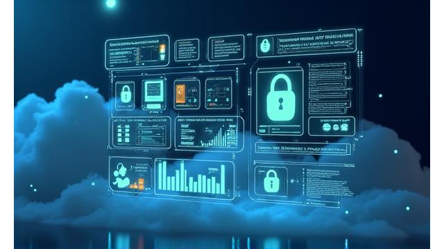 Cybersecurity dashboard showing various security metrics and compliance checkpoints.