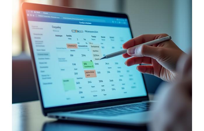 Online calendar interface showing available time slots for booking a consultation