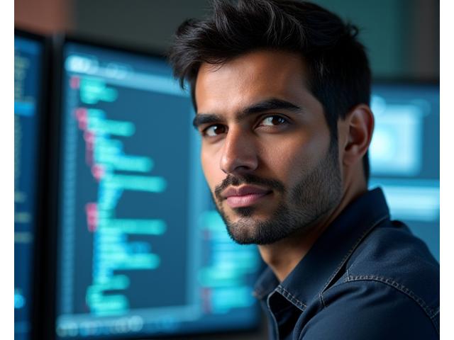 Portrait of Mr. David Patel, a male cybersecurity instructor