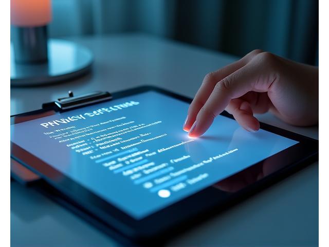 Person interacting with a digital document on a clipboard, symbolizing user control over personal data and privacy rights at TechEd Australia