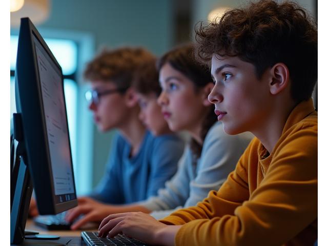 Students collaborating on a group project during a virtual breakout session.